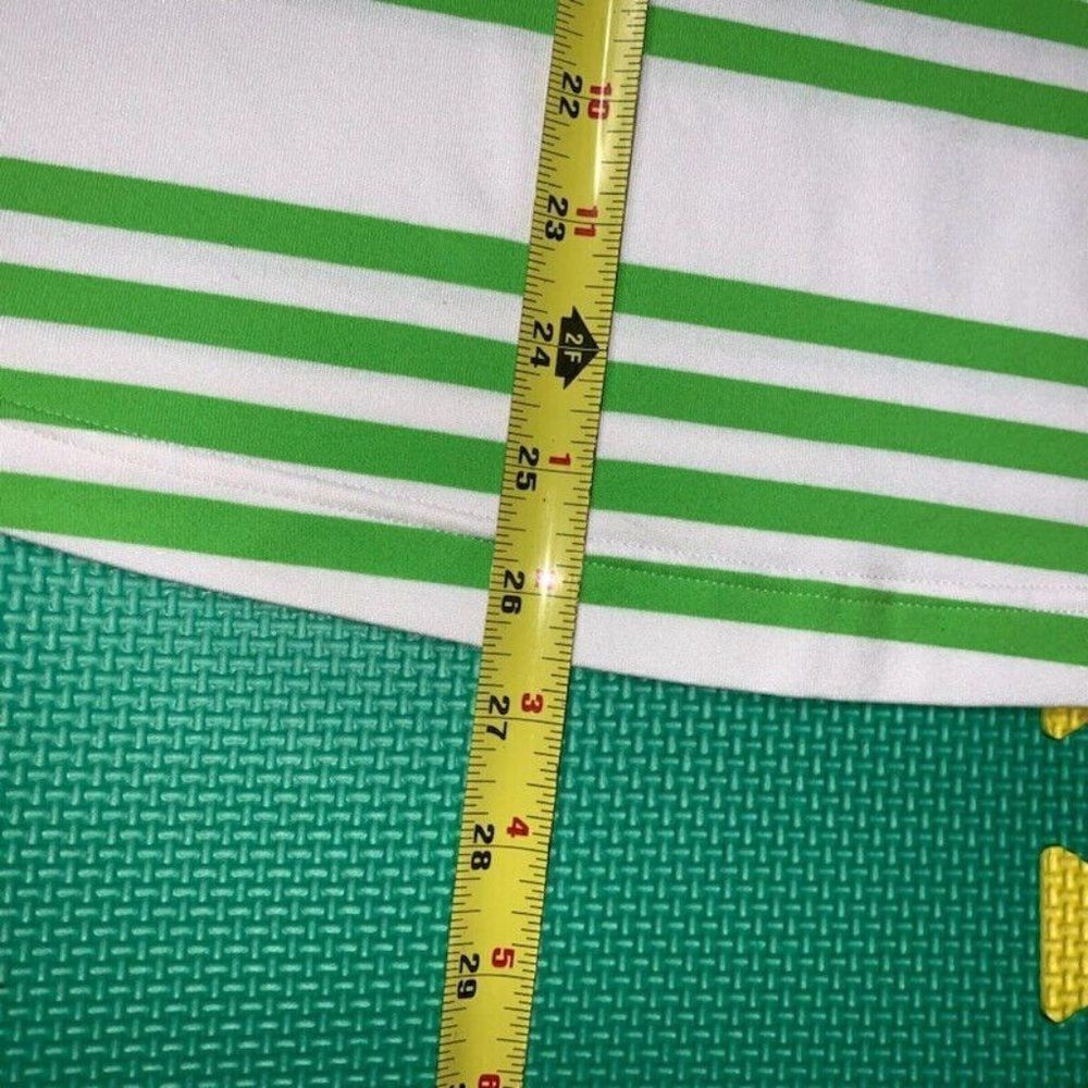 Lululemon Cool Racerback Tank Top Ocean Stripe Frond Green White Workout Sz 4? - Picture 9 of 10